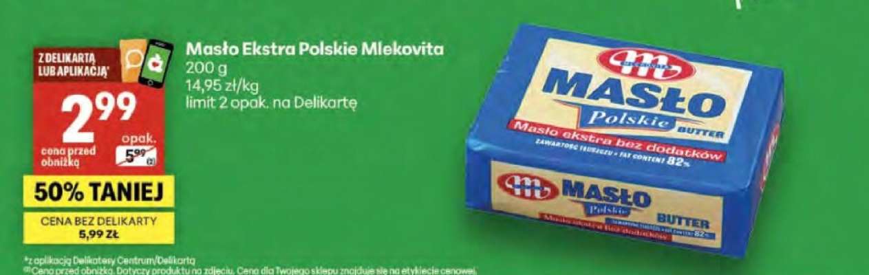 Masło ekstra POLSKIE MLEKOVITA