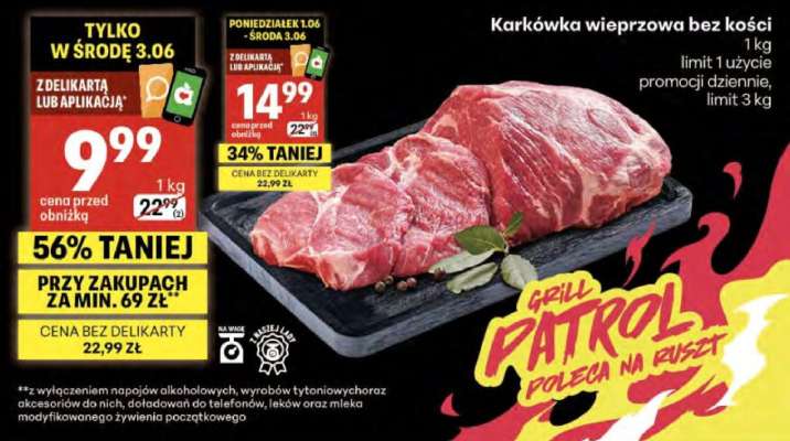 Karkówka wieprzowa bez kości