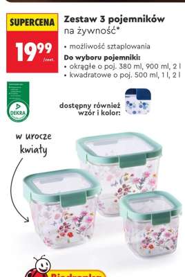 Zestaw 3 pojemników na żywność