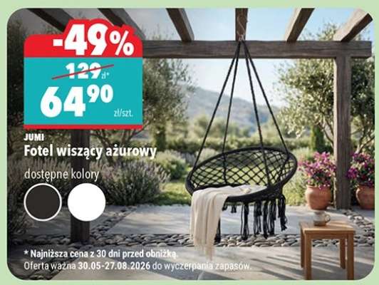 Fotel wiszący ażurowy