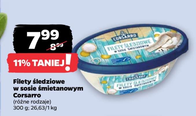 Filety śledziowe w sosie śmietanowym Corsarro