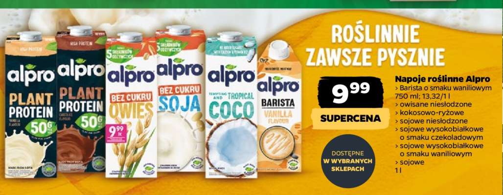Napoje roślinne Alpro
