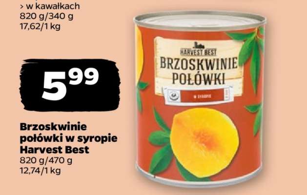 Brzoskwinie połówki w syropie Harvest Best