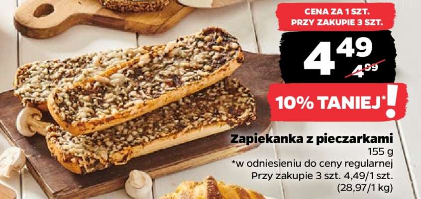 Zapiekanka z pieczarkami