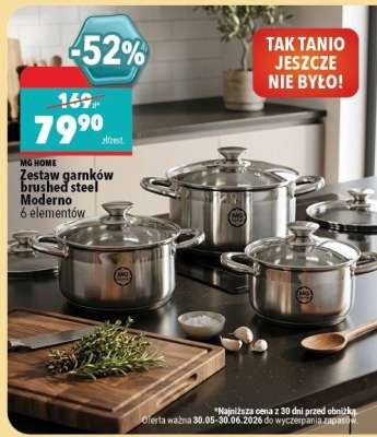 Zestaw garnków brushed steel Moderno