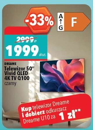 DREAME Telewizor 50” Vivid QLED 4K TV Q100 czarny