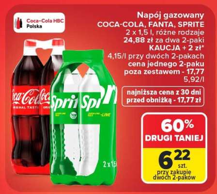 Napój gazowany COCA-COLA, FANTA, SPRITE