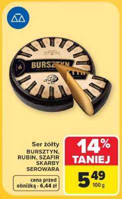Ser żółty BURSZTYN, RUBIN, SZAFIR SKARBY SEROWARA