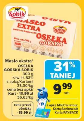 Masło ekstra OSEŁKA GÓRSKA SOBIK