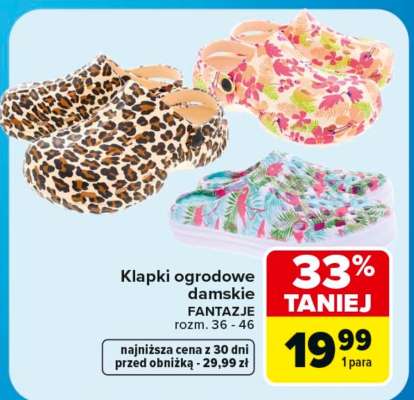Klapki ogrodowe damskie