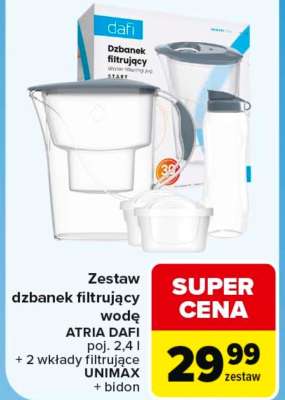 Zestaw dzbanek filtrujący wodę ATRIA DAFI