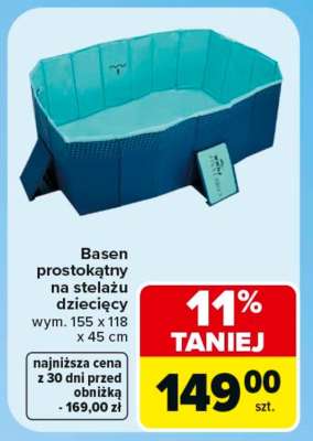 Basen prostokątny na stelażu dziecięcy