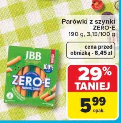 Parówki z szynki ZERO-E