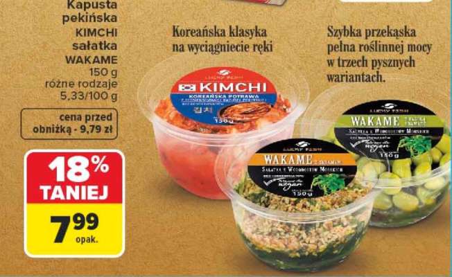 Kapusta pekińska KIMCHI sałatka WAKAME