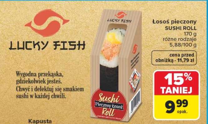 Łosoś pieczony SUSHI ROLL