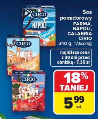 Sos pomidorowy PARMA, NAPOLI, CALABRIA CIRIO