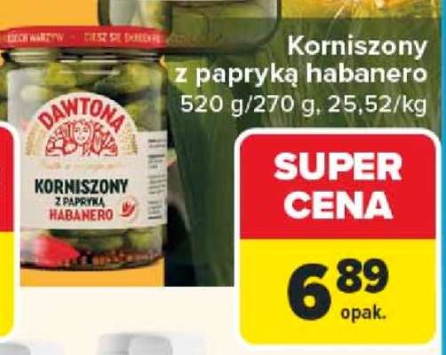 Dawtona Korniszony z papryką habanero