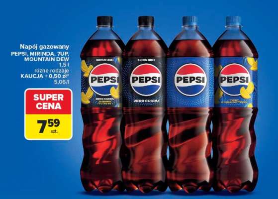 Napój gazowany PEPSI, MIRINDA, 7UP, MOUNTAIN DEW