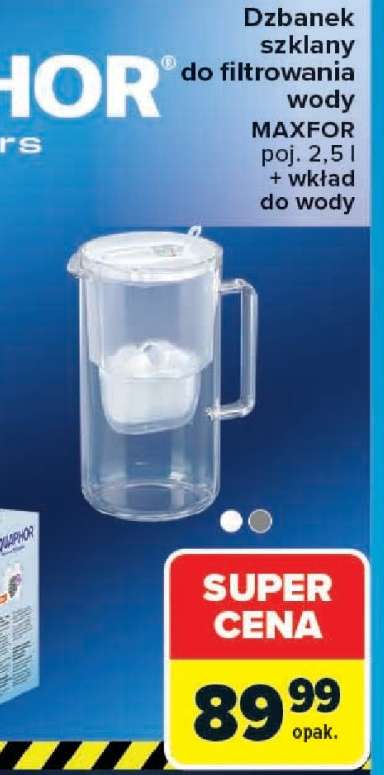 Dzbanek szklany do filtrowania wody