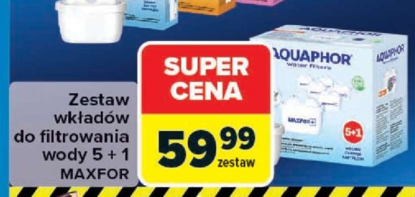 Zestaw wkładów do filtrowania wody 5 + 1 MAXFOR