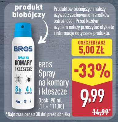 BROS Spray na komary i kleszcze