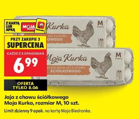 Jaja z chowu ściółkowego Moja Kurka, rozmiar M, 10 szt.