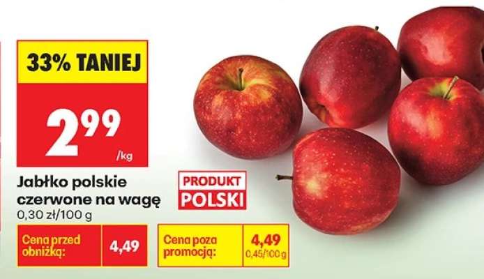 Jabłko polskie czerwone na wage
