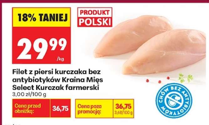 Filet z piersi kurczaka bez antybiotyków Kraina Mięs Select Kurczak farmerski