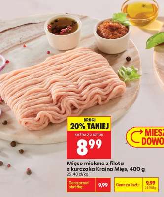 Mięso mielone z fileta z kurczaka Kraina Mięs 400 g