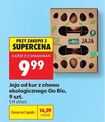 Jaja od kur z chowu ekologicznego Go Bio, 9 szt.