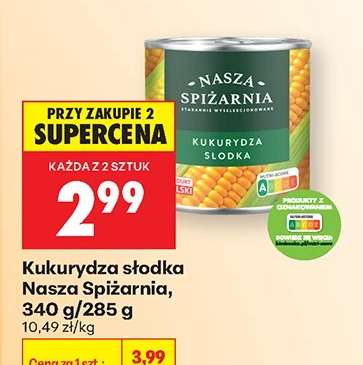 Kukurydza słodka Nasza Spiżarnia 340 g 285 g