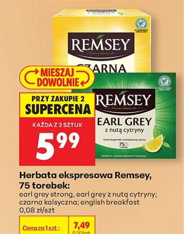 Herbata ekspresowa Remsey 75 torebek