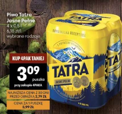 Piwo Tatra Jasne Pełne