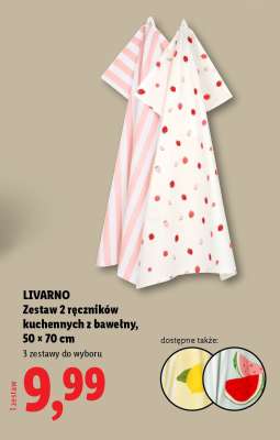 LIVARNO Zestaw 2 ręczników kuchennych z bawełny
