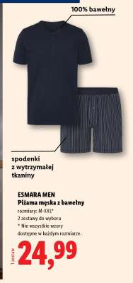 ESMARA MEN Piżama męska z bawełny