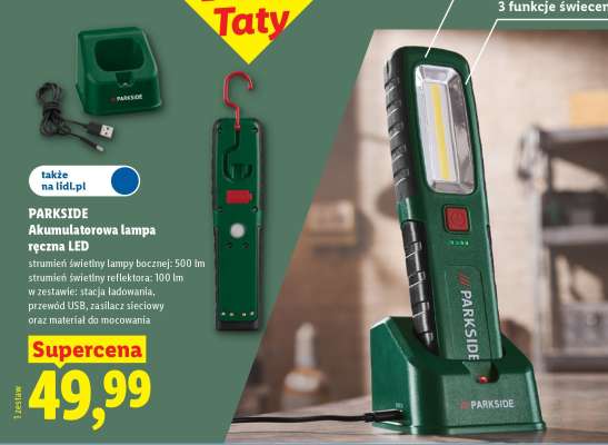 PARKSIDE Akumulatorowa lampa ręczna LED