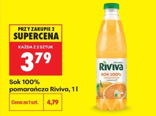 Sok 100% pomarańcza Riviva, 1 l