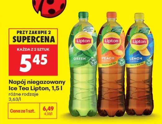 Napój niegazowany Ice Tea Lipton, 1,5 l