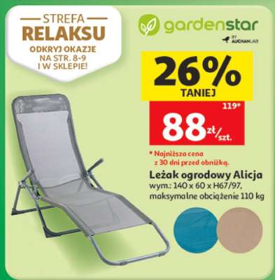 Leżak ogrodowy Alicja