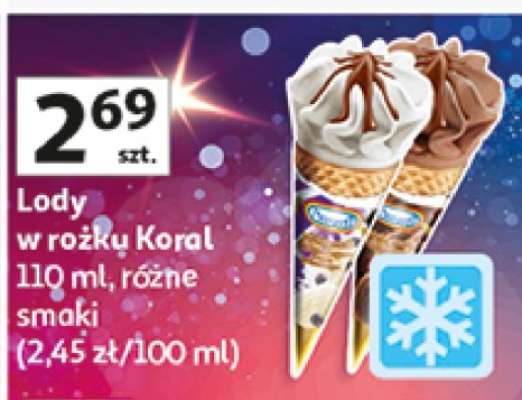 Lody w rożku Koral