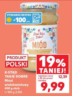 K-STĄD TAKIE DOBRE Miód wielokwiatowy 400 g słoik