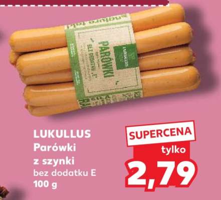 LUKULLUS Parówki z szynki bez dodatku E 100 g