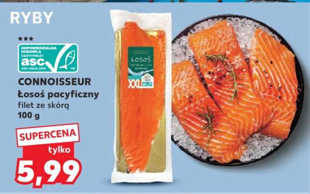 CONNOISSEUR Łosoś pacyficzny filet ze skórą 100 g