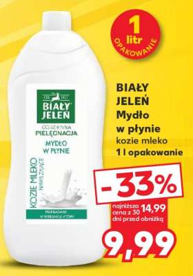 BIAŁY JELEŃ Mydło w płynie kozie mleko 1 l opakowanie