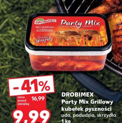 DROBIMEX Party Mix Grillowy kubek pyszności uda, podudzia, skrzydła 1 kg