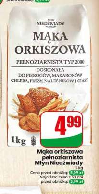Mąka orkiszowa pełnoziarnista Młyn Niedźwiady