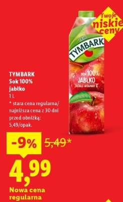 TYMBARK Sok 100% jabłko