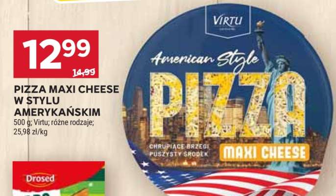 Pizza maxi cheese w stylu amerykańskim