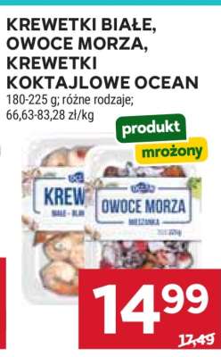 Krewetki białe, owoce morza, krewetki koktajlowe Ocean