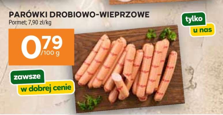 Parówki drobiowo- -wieprzowe